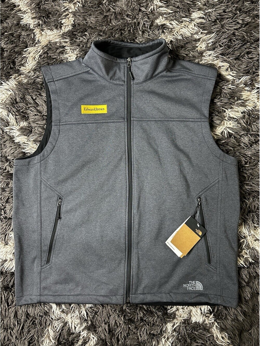 NWT The North Face Men's XXL Apex Wall Vest Grey Edward Jones Corporate